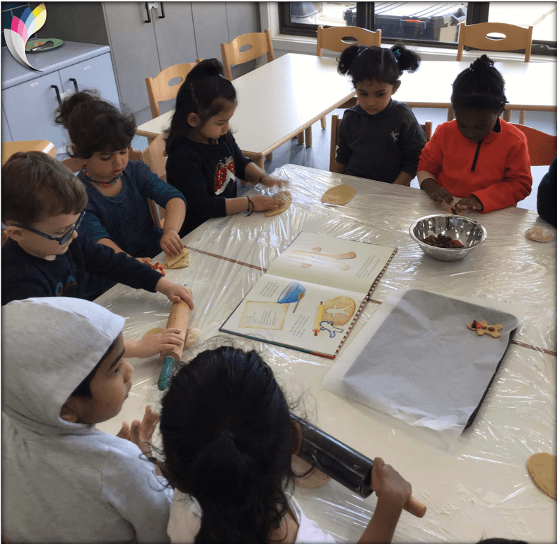 curious-children-used-rolling-pins-to-roll-out-the-dough